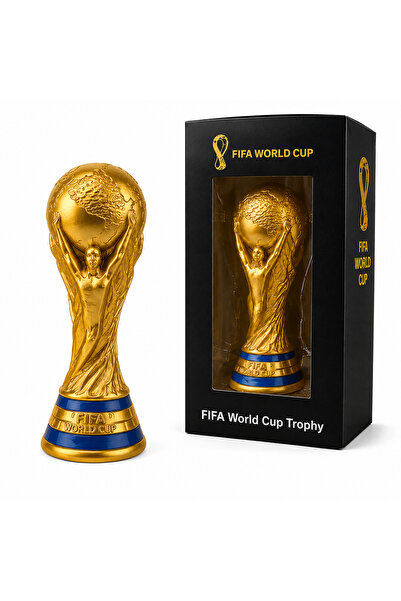 SHOP LIKE A PRO Trofeu Cupa Mondiala, 17 cm, Plastic, Figurina Colectie cu Su...