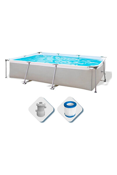 hak-iş oyuncak Prefabrik Dikdörtgen Havuz Filitre Pompa Set 300 Cm x 207 Cm x...