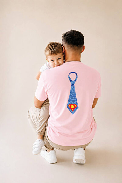 genosha Father's Day Gift, Father-Child Combination, 100% Cotton Oversize T-S...