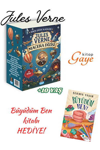 Mercan Okul Yayınları Jules Verne Macera Dizisi (10 Kitap) ve Büyüdüm Ben! (H...