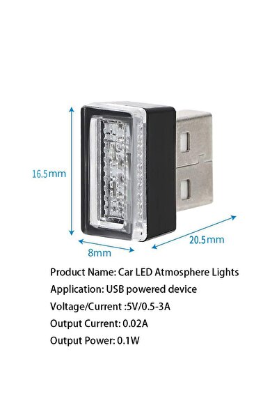 OEM Lumini LED ambientale auto, set de 5 piese pentru iluminare ambientală – Alb