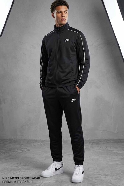 Nike Erkek Siyah Tracksuit Premium Eşofman Takımı