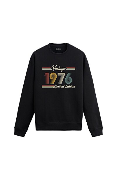 Colermi 1976 سويت شيرت كلاسيكي عتيق الطراز