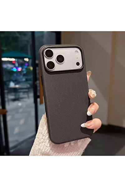 HYPERSOFT Iphone 17 Pro Max (6.9 inç) Uyumlu Dokuma Kumaş Dokulu Rough Lux Ma...