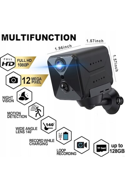 OEM Cameră de supraveghere mini, Full HD, WiFi, Detecție mișcare, Viziune noc...
