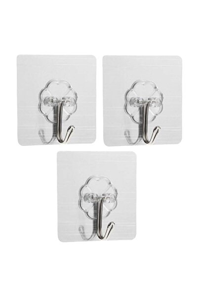 OEM Cârlige Autocolante Decorative, Argintiu, 6x6cm, 6cm, 3
