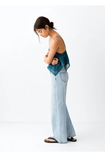 Mango Teen Orta bel düz kesim jean