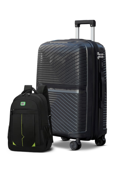 ZAAPPY Hard Shell Luggage With Travel Backpack Combo, 24 Inch, Lightweight Mi...