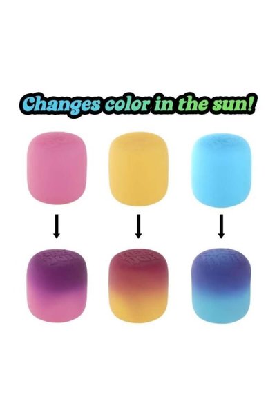 Needoh Color-Changing Squeeze Toy, Sun-Activated Stress Relief Fidget Toy, Soft Squishy Sensory Toy for Kids & Adults, Perfect Birthday Gift