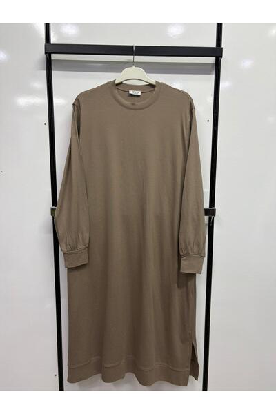 İDOL GİYİM Plus Size Viscose Lycra Long Tunic Loose Fit Hijab Tunic