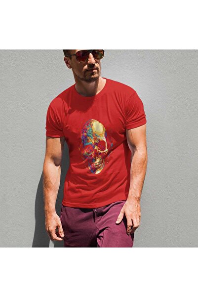 iLovePrints Abstract Colorful Skull Artwork Tshirt