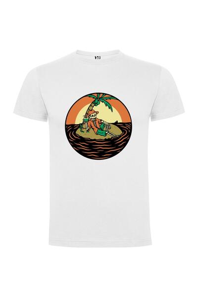 iLovePrints Pirate Skeleton Palmscape Tshirt