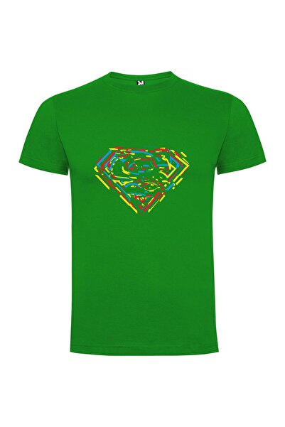 iLovePrints Glowing Superman Emblem: Superflat Tshirt