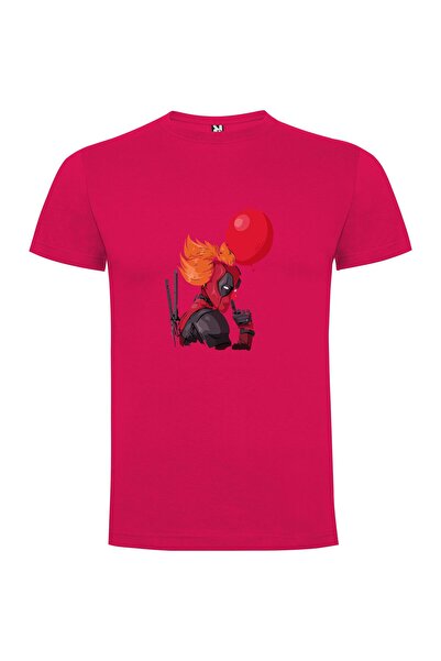 iLovePrints Red Masked Deadpool Portrait Tshirt