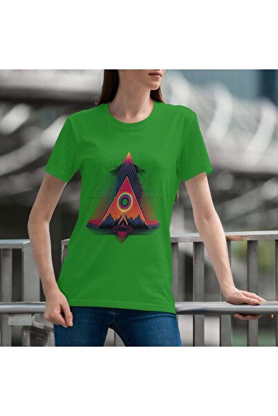 iLovePrints Abstract Cosmic Pyramid Tshirt