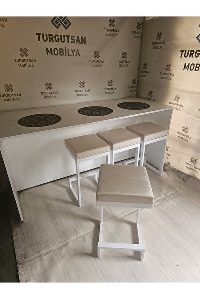 turgutsan mobilya Bar sandalyesi bar taburesi beyaz tabure 65 cm ücret 1 adet fiyatı