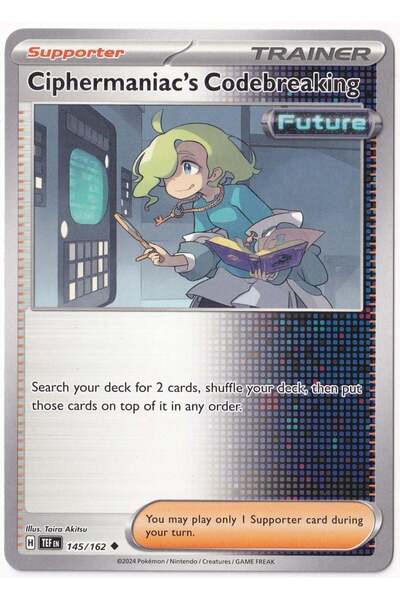 Pokemon بطاقة Ciphermaniac's Codebreaking 145/162 - القوات المؤقتة (لون نعناعي)