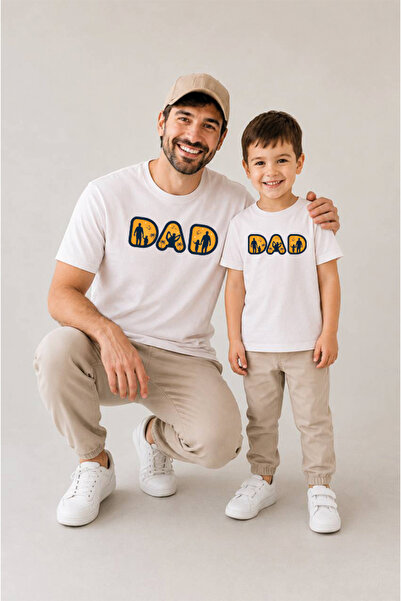 genosha Baba Oğul Kombin TEKLİ SATILIR 100% Pamuk Oversize T-shirt Babalar Gü...