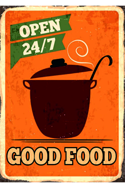 Lucena Good Food Masă din lemn MDF Decor de perete Bucătărie în stil vintage ...
