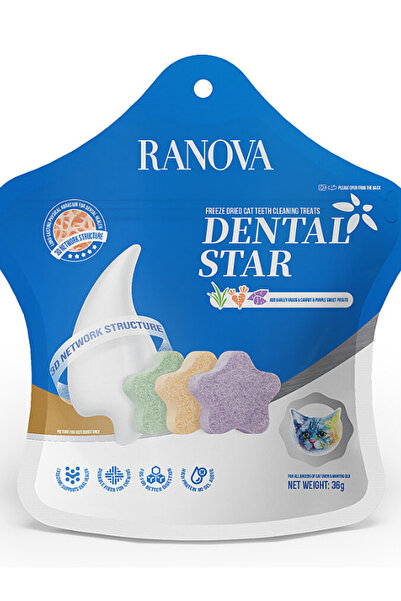 RANOVA Kediler İçin Dondurularak Kurutulmuş Karışık Dental Ödül 36 gr