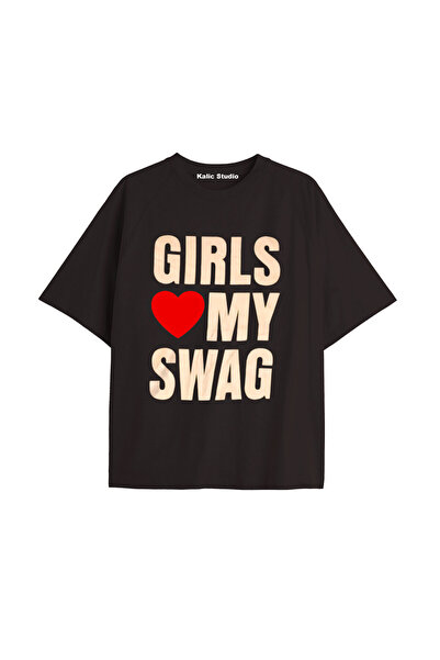 Kalic Studio Girls My Swag velika crna majica