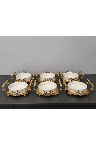 PARILTI HOME COLLECTİON 6-Piece Round Porcelain Presentation Bowl & Breakfast...