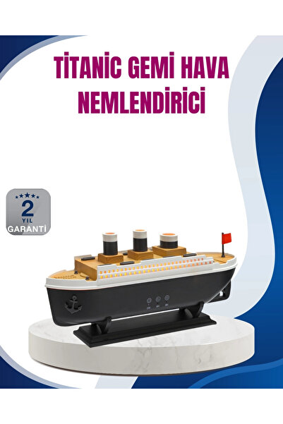 ARMÜZ Dekoratif Gemi Modeli 7 Renk Işıklı Hava Nemlendirici Ve Oda Kokusu Difüzörü