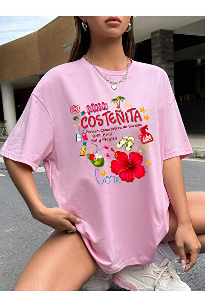 SUNFREE Costenita Printed Oversize Short Sleeve Basic Tshirt