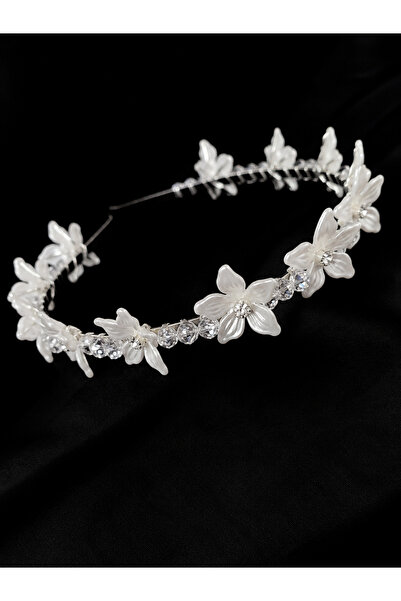 stil+o aksesuar.com Accesoriu Stil+o Coroană de mireasă cu perle și flori 3D ...