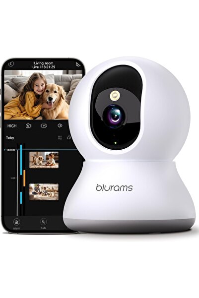 Blurams كاميرا مراقبة واي فاي PTZ بدقة 1080 بكسل مع صوت ثنائي الاتجاه، رؤية ل...