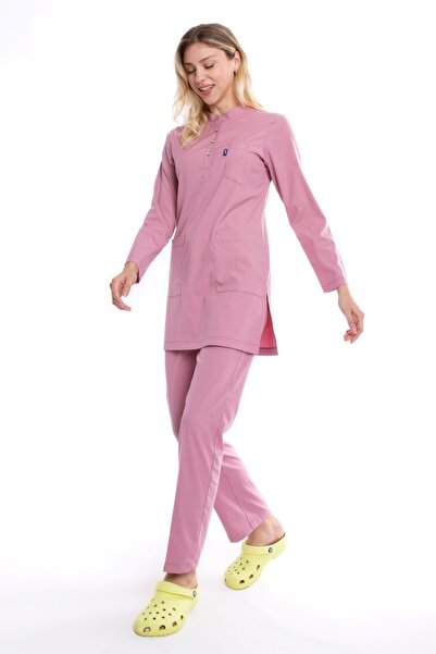uçak iş giyim Tesettür Karya Lycra Women's Nurse and Doctor Uniform Scrubs Se...
