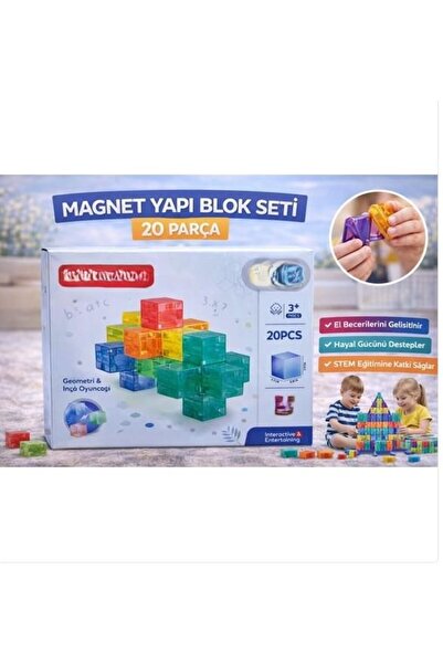 NW NessiWorld SH59837 MAGNET KÜP YAPI BLOK SETİ 20 PARÇA