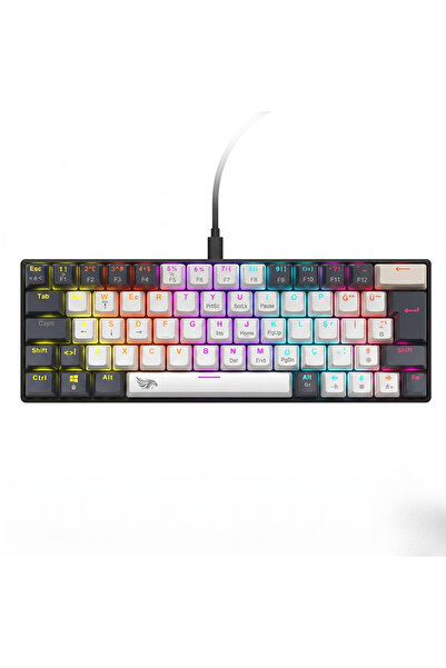 gameagle 60% Kablolu Mekanik RGB Gaming Klavye Mavi Switch Hot Swap 64 Tuşlu ...