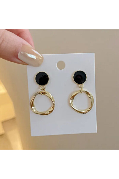 TChic Gold Color Geometric Dangle Earrings