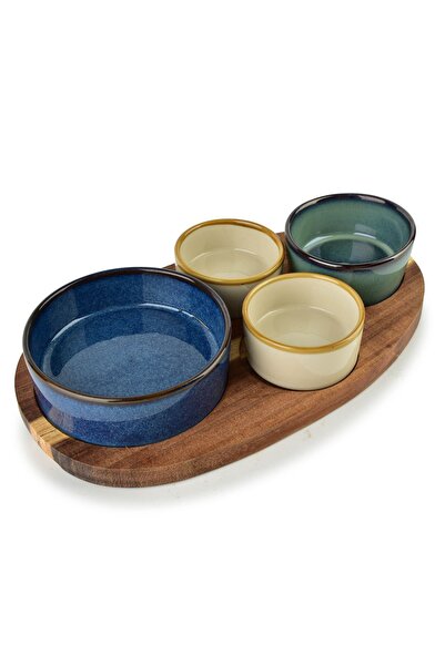 MONDEX Platou de servire din lemn de salcâm Allesken Modern Kitchen 28 x 16 x...