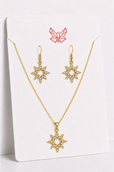 MakeWell Damla Nazar Star Butterfly Snowflake Polar Star Flower Figured Zirco...