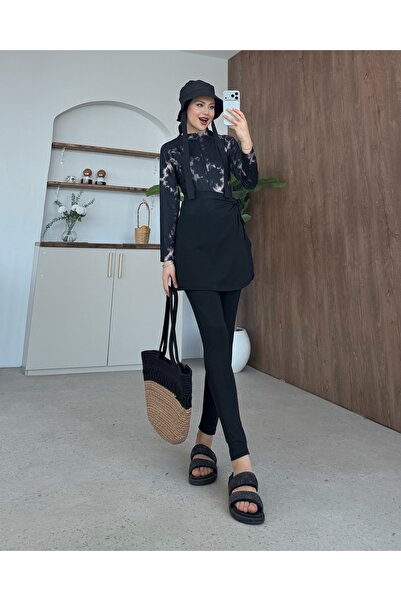 Adalenna Moda Rahat Şık Tesettür 3lü Mayo Takım
