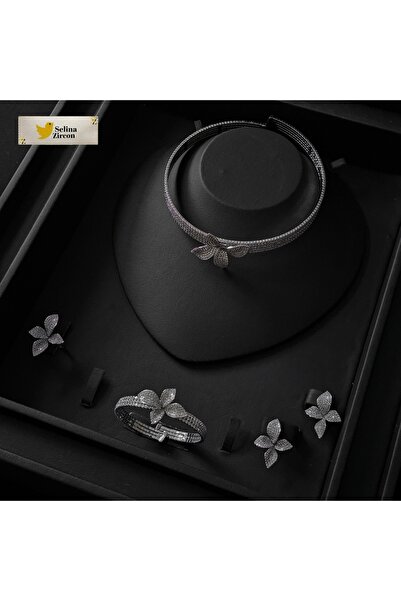 jewelrystore طقم اكسسوارات بدقه الالماس مع العلبه