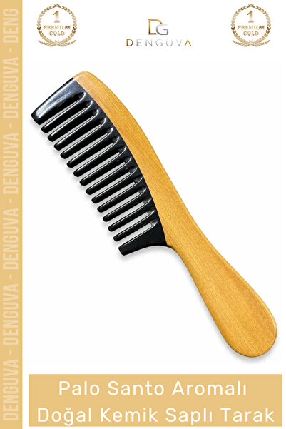 Denguva # Bone Comb Handcrafted Palo Santo Antistatic Ergonomic Healing Tooth...