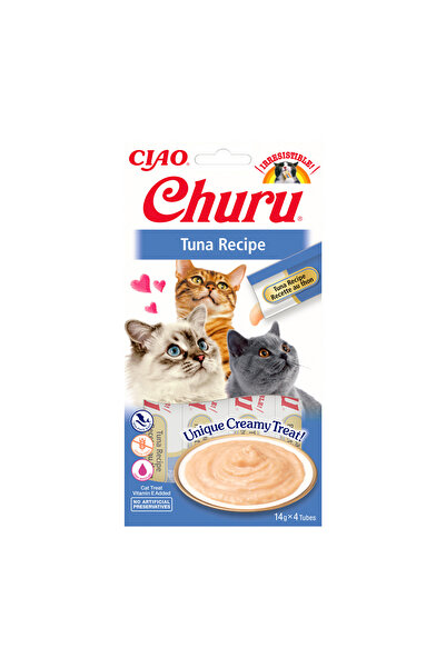 Inaba Churu Κρεμώδες Λιχουδιά Τόνου για Γάτες 4 x 14 γρ.