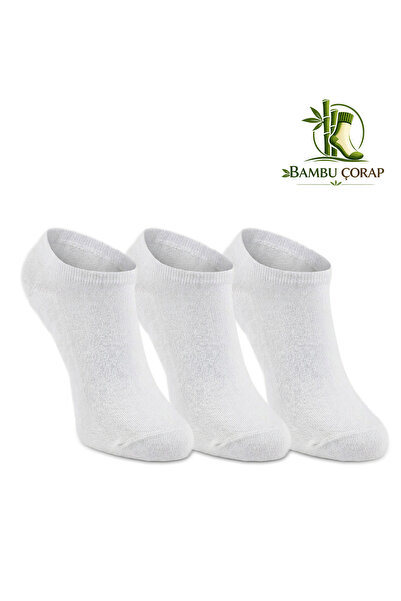Slazenger JESTER 3 lü Kadın Bambu Beyaz Çorap