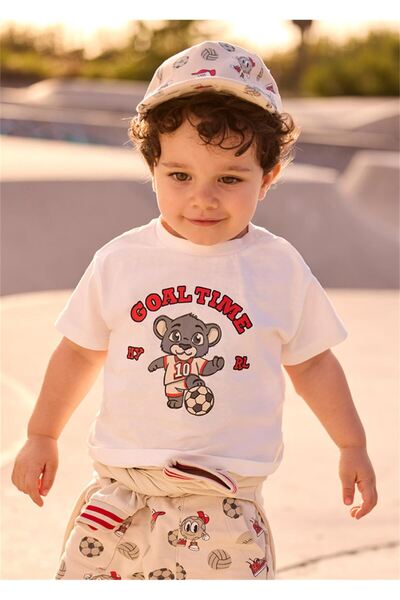 MAYORAL Baby Boy Printed T-Shirt White 1007