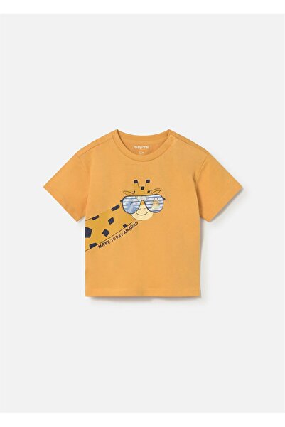 MAYORAL Baby Boy Giraffe Printed T-Shirt Yellow 1009