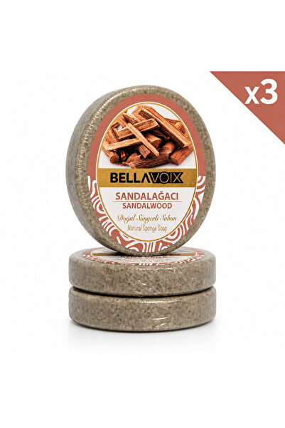 BELLAVOIX Săpun cu burete Sandalwood X 3buc