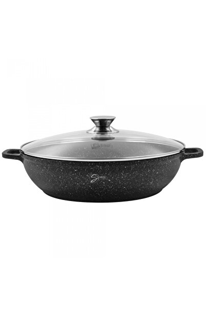 Samus Oală din aluminiu turnat premium cu capac de sticlă, 32 cm, 5.5 L - Lin...