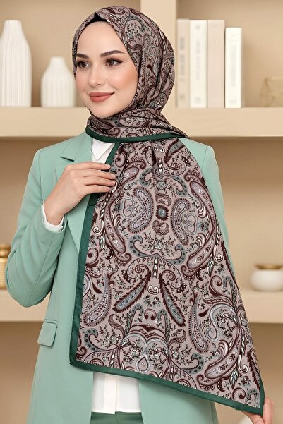 hadiora Women's Mink Green Shawl Patterned Soft Shawl