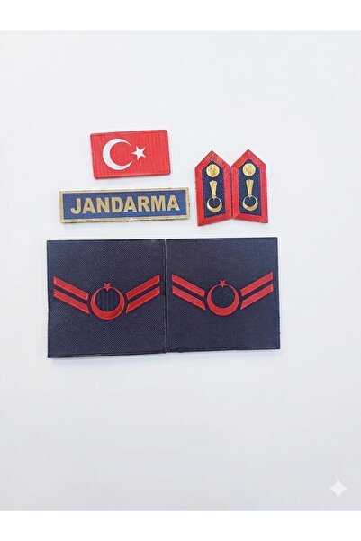 EJDER3200 ASAYİŞ UZMAN ÇAVUŞ BAYRAK SPOLET JANDARMA YAZI 4 LÜ SET