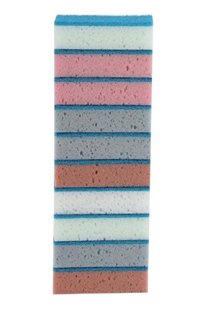 DELCASA DC2996 Sponge Scrubber Pack of 10, Multicolor