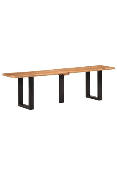 vidaxl Bancă, 160 cm, lemn masiv de acacia și oțel
