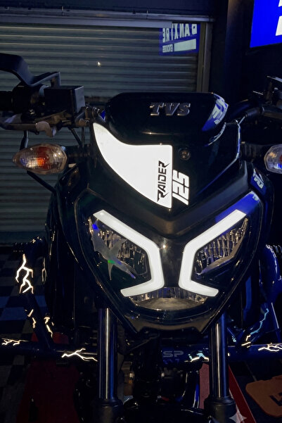 Banxtre TVS Raider için Reflektif Raider 125 Yazılı Kafa Detay Sticker (1 Adet)